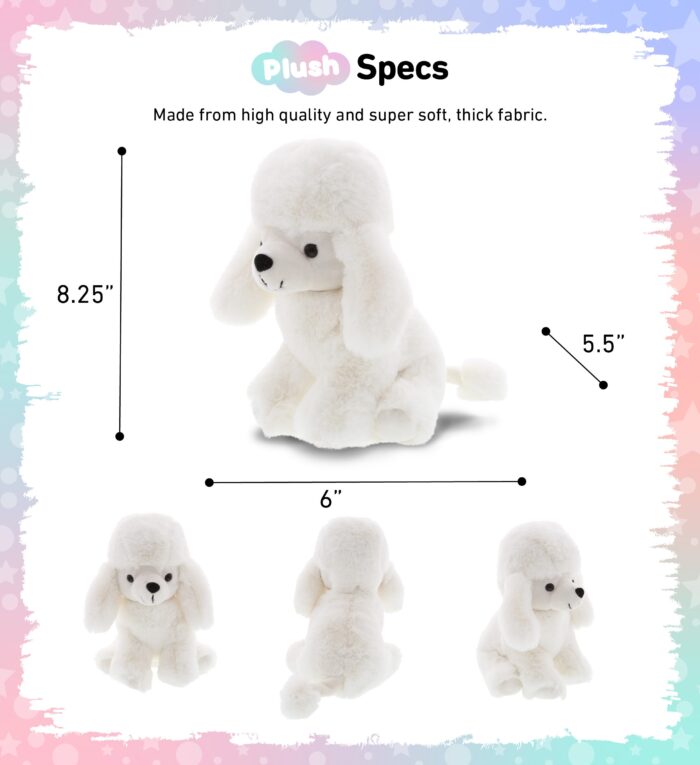 White Poodle Dog - Super Soft Plush - Image 3