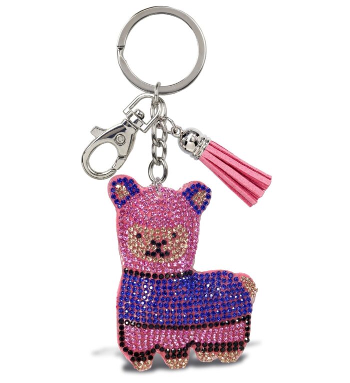 Pink Llama - Sparkling Rhinestones Charm With Tassel