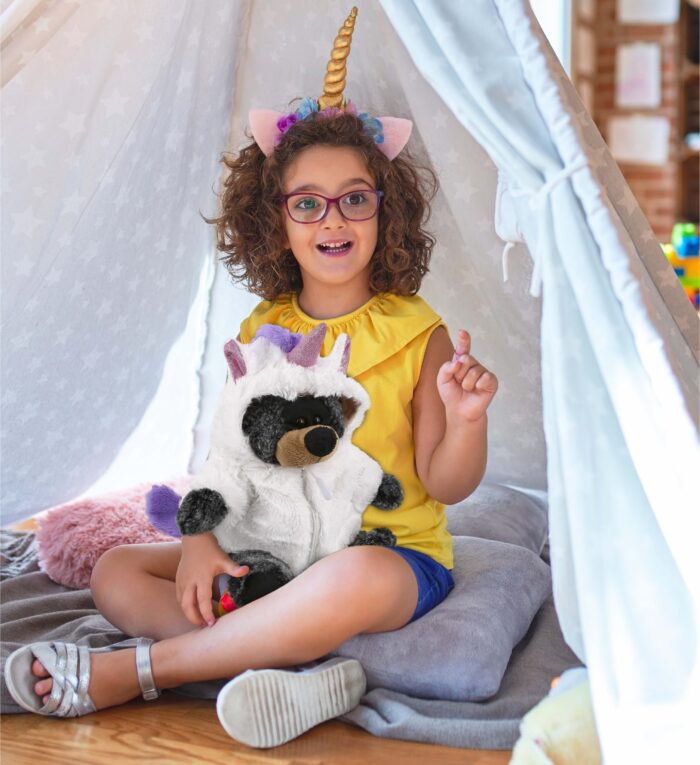 Sitting Black Bear - Unicorn Super-Soft Plush - Image 6