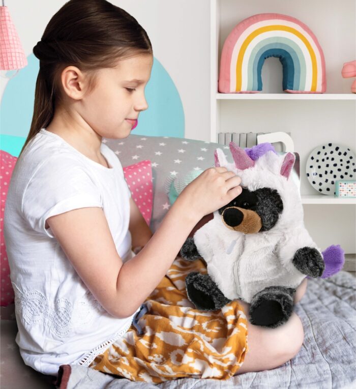 Sitting Black Bear - Unicorn Super-Soft Plush - Image 7