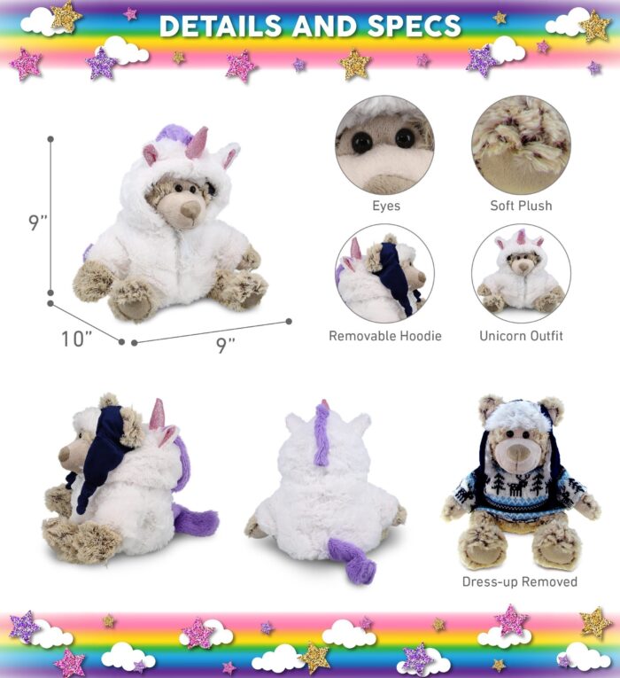 Polar Bear - Unicorn Super Soft Plush With Clothes - Image 3