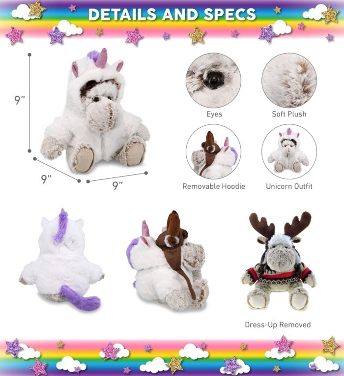 Moose - Unicorn Super Soft Plush With Clothes - Image 3
