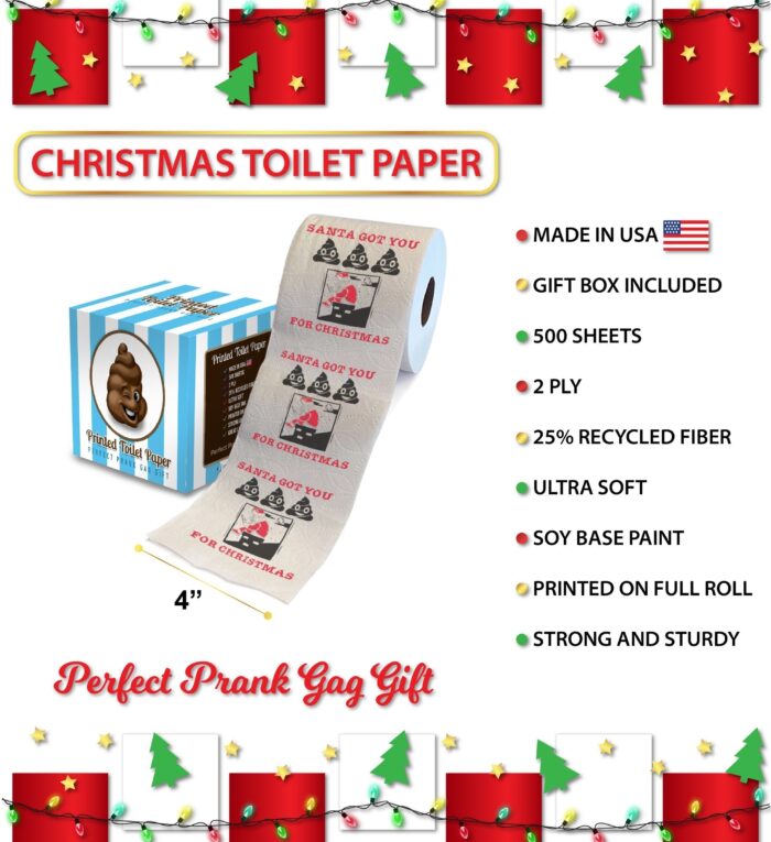 Santa Got You Poop For Christmas - Printed Tp - Image 3