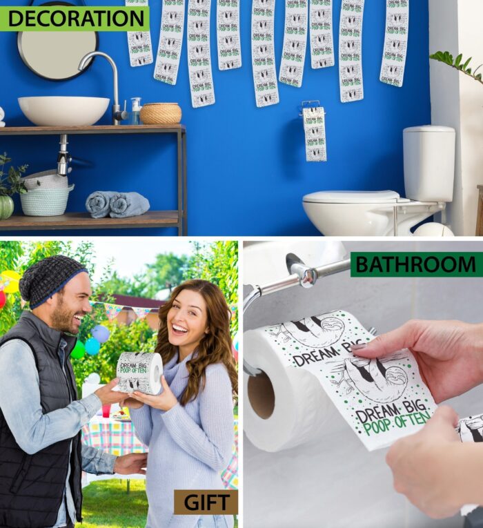Sloth - Poop Often Dream Big - Printed Tp - Image 5