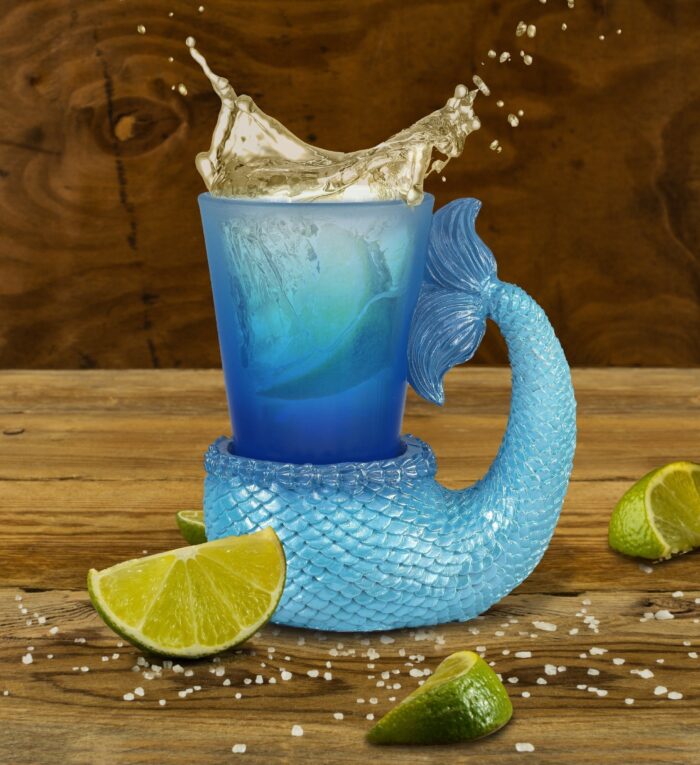 Blue Mermaid Tail - Cool Shot Glass - Image 5