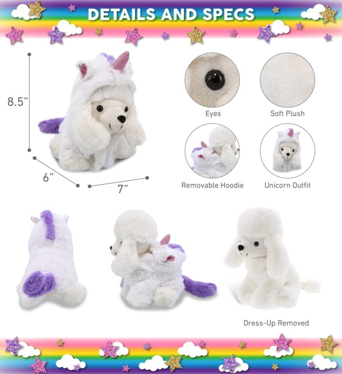 White Poodle Dog - Unicorn Super Soft Plush - Image 2