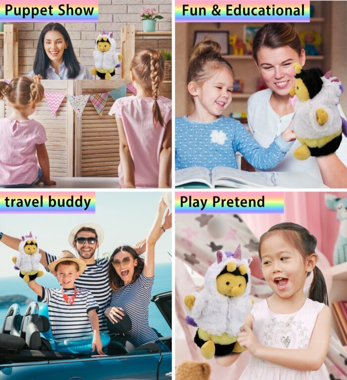 Honeybee - Unicorn Super Soft Plush Hand Puppet - Image 3