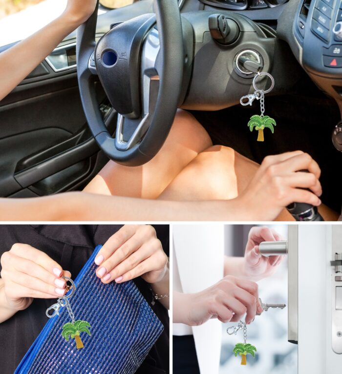 Island Palm Tree Keychain - Sparkling Charms - Image 5