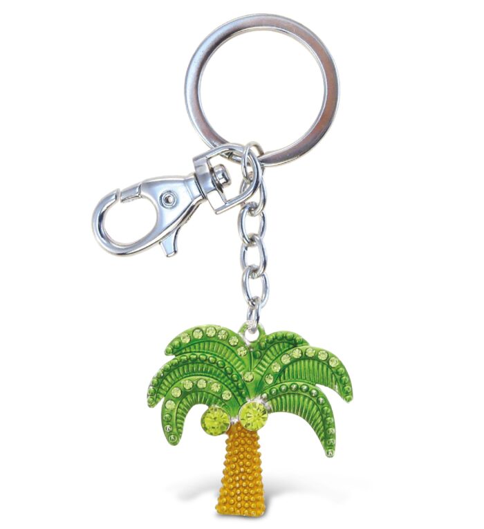 Island Palm Tree Keychain - Sparkling Charms