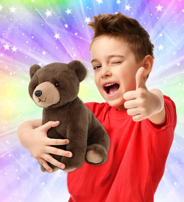 Floppy Grizzly Bear 9" - Super-Soft Plush - Image 2