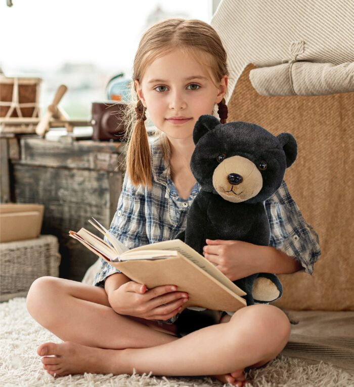 Large Floppy Black Bear 12" - Super-Soft Plush - Image 7