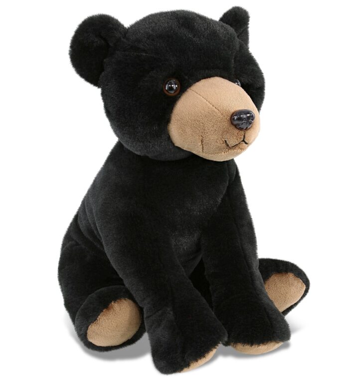 Large Floppy Black Bear 12" - Super-Soft Plush