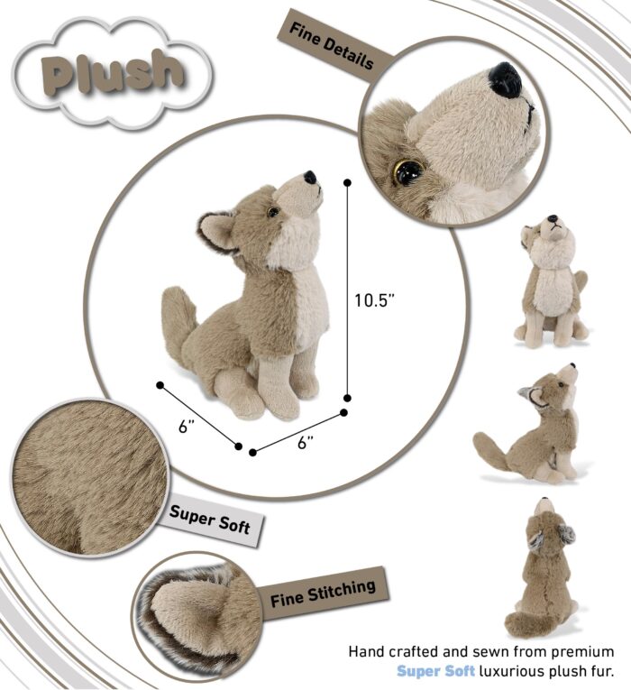 Howling Wolf 10.5" - Super-Soft Plush - Image 3