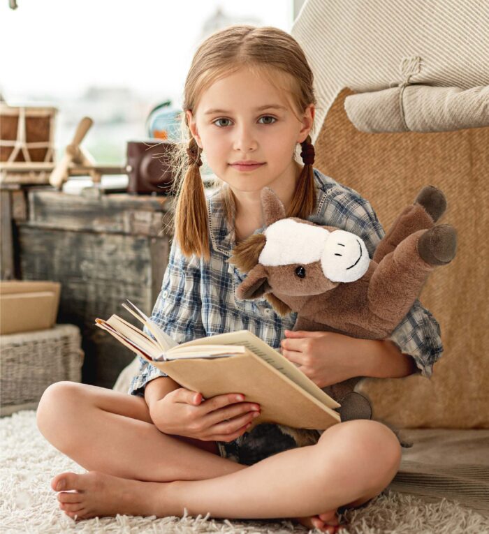 Laying Brown Horse 12" - Super-Soft Plush - Image 7