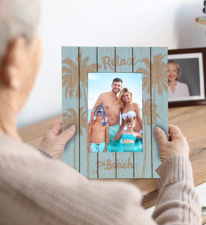 Aqua Palm Photo Frame 5X7 - Nautical - Image 4