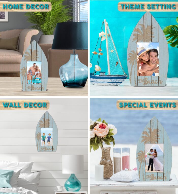 Aqua Palm Boat Photo Frame 4X6 - Nautical - Image 3