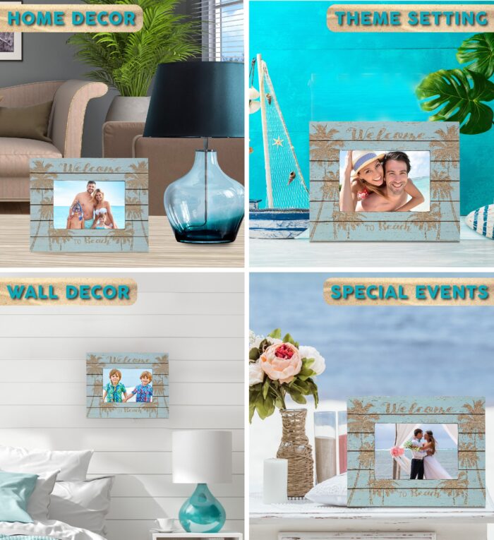 Aqua Palm Photo Frame 7X5 - Nautical - Image 3