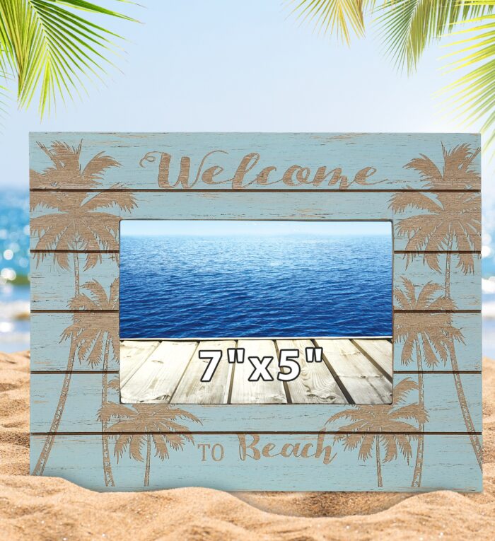Aqua Palm Photo Frame 7X5 - Nautical - Image 5