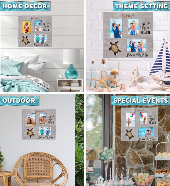 Coastal Sea Turtle Multi Photo Frame - Nautical - Image 3