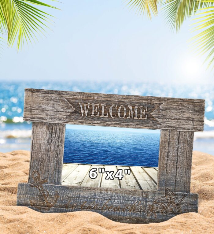 Driftwood Anchor Photo Frame 6X4 - Nautical - Image 5