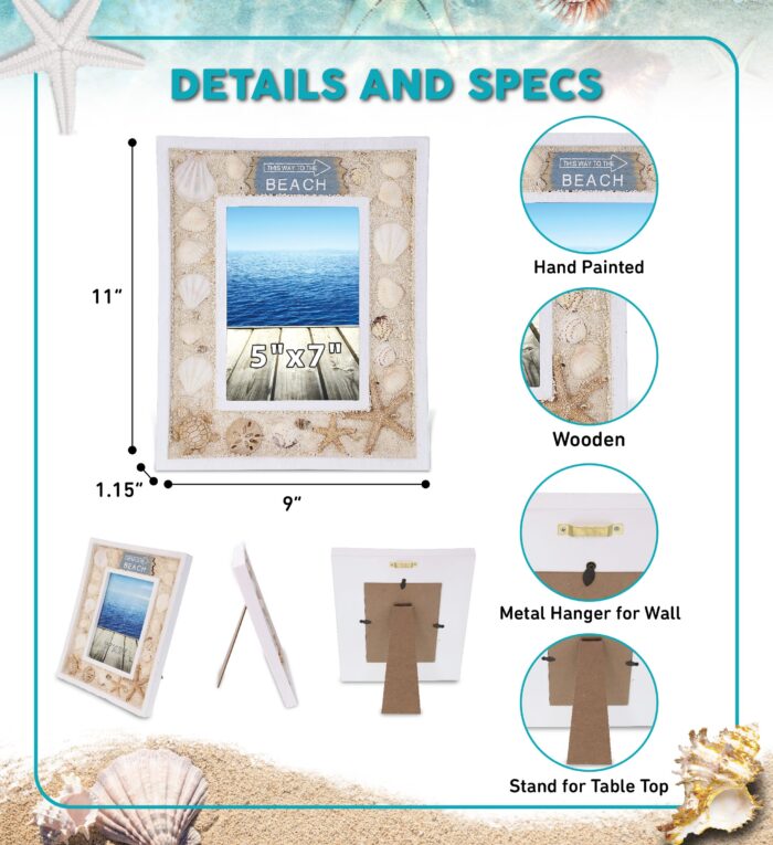 Oceanic Sea Turtle Photo Box Frame 5X7 - Nautical - Image 2