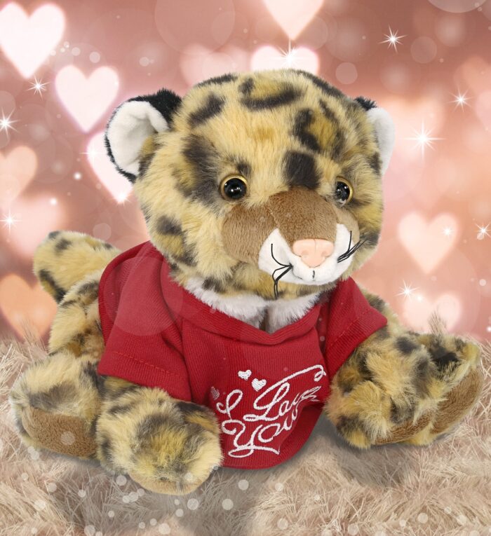 Squat Leopard 8" With I Love You Shirt  - Super-Soft Plush - Image 4