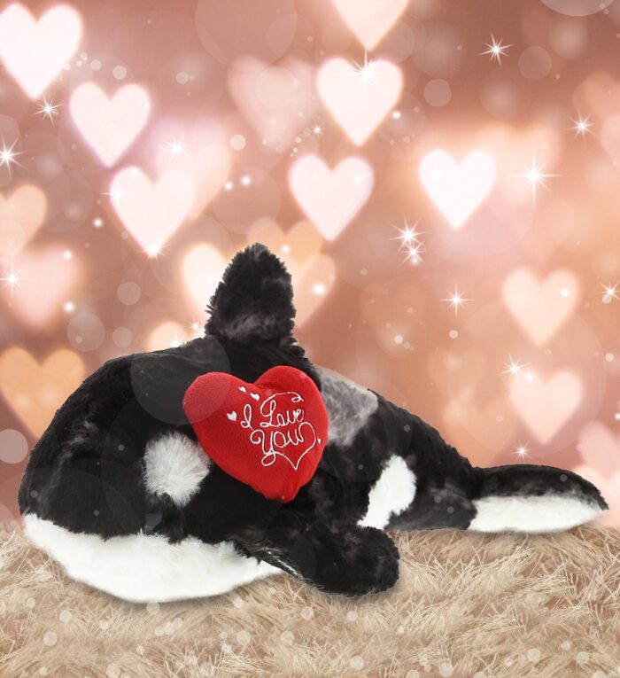 I Love You Valentines - Wild Killer Whale Large - Super Soft Plush - Image 4