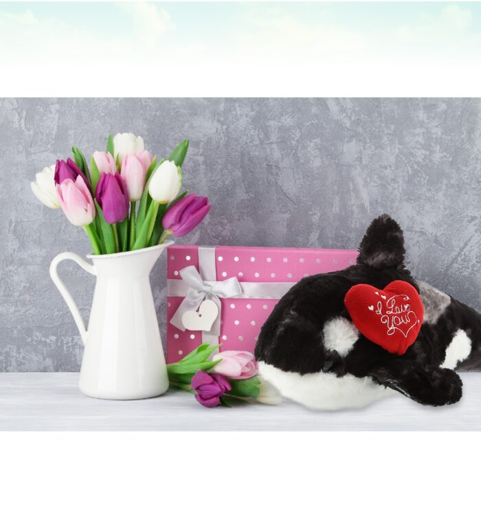 I Love You Valentines - Wild Killer Whale Large - Super Soft Plush - Image 5