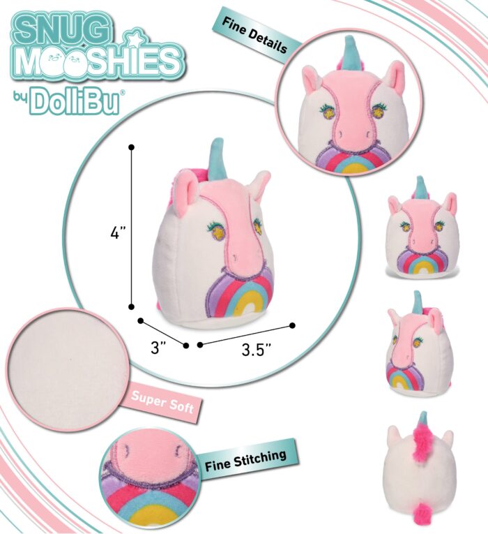 Unicorn 4" - Snug-Mooshies Plush - Image 3