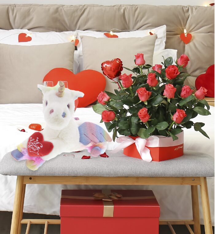 Royal Flying Unicorn With Valentine Heart Plush - Super Soft Plush - Image 5