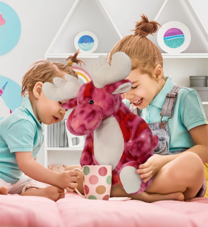 Pink Tie-Dye Moose Xl 17" - Super-Soft Plush - Image 5
