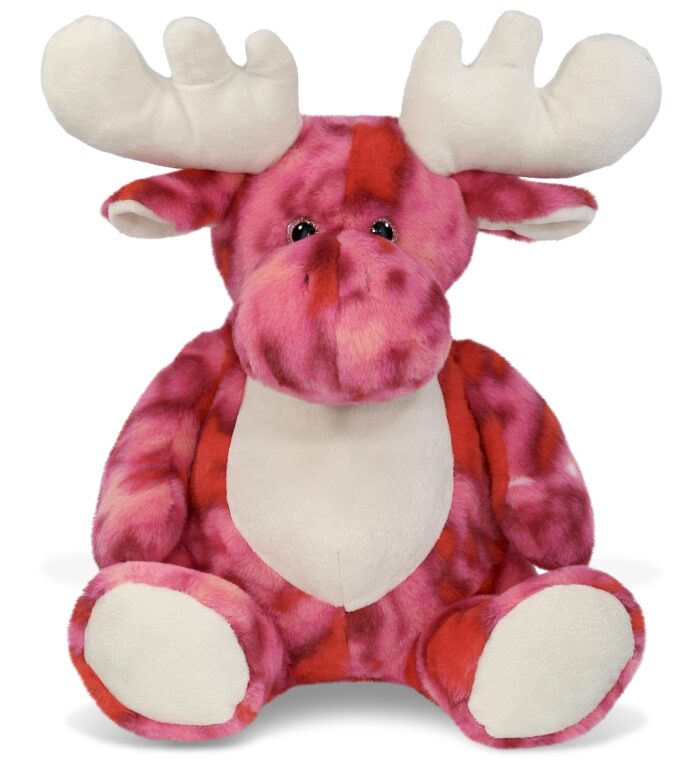 Pink Tie-Dye Moose Xl 17" - Super-Soft Plush