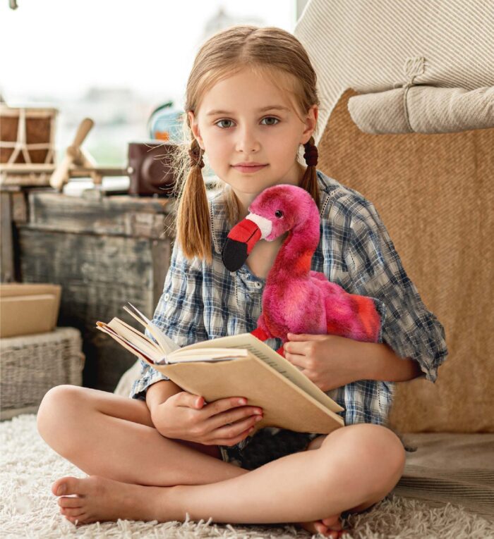 Pink Tie-Dye Flamingo 8" - Super-Soft Plush - Image 7