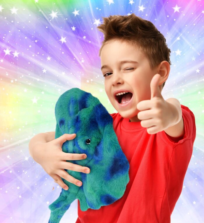 Blue Tie-Dye Stingray 20" - Super-Soft Plush - Image 2