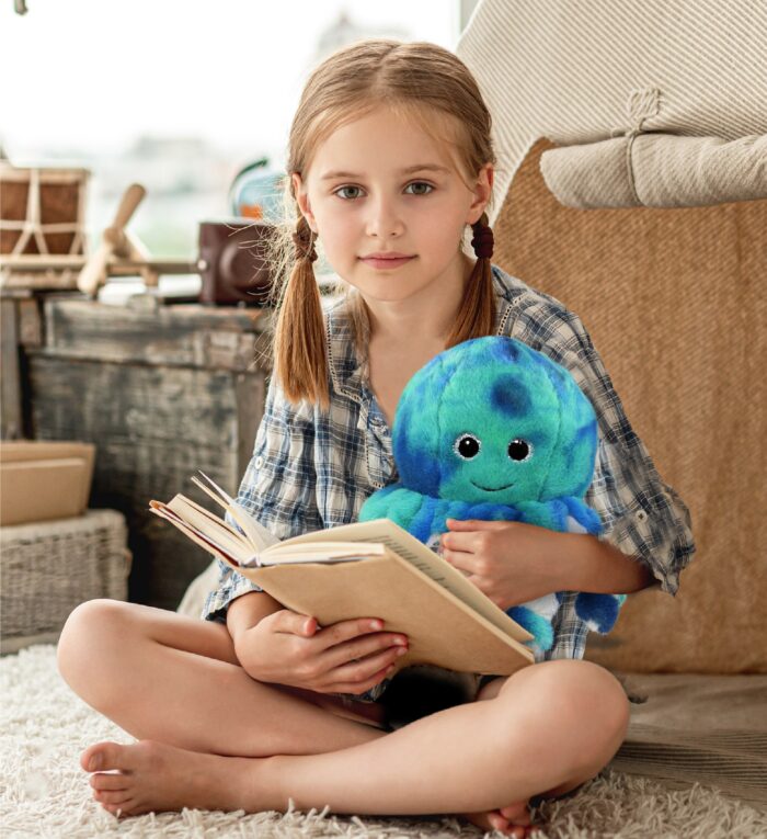 Blue Tie-Dye Octopus 10" - Super-Soft Plush - Image 7