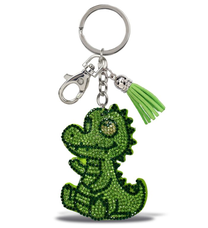 Alligator - Sparkling Rhinestones Charm With Tassel