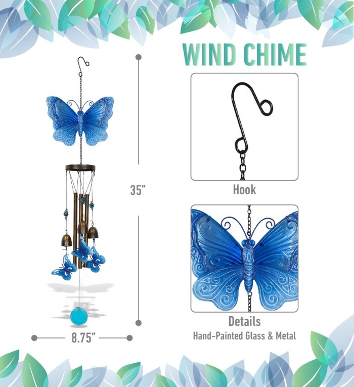 Blue Garden Butterfly - Wind Chime - Image 2