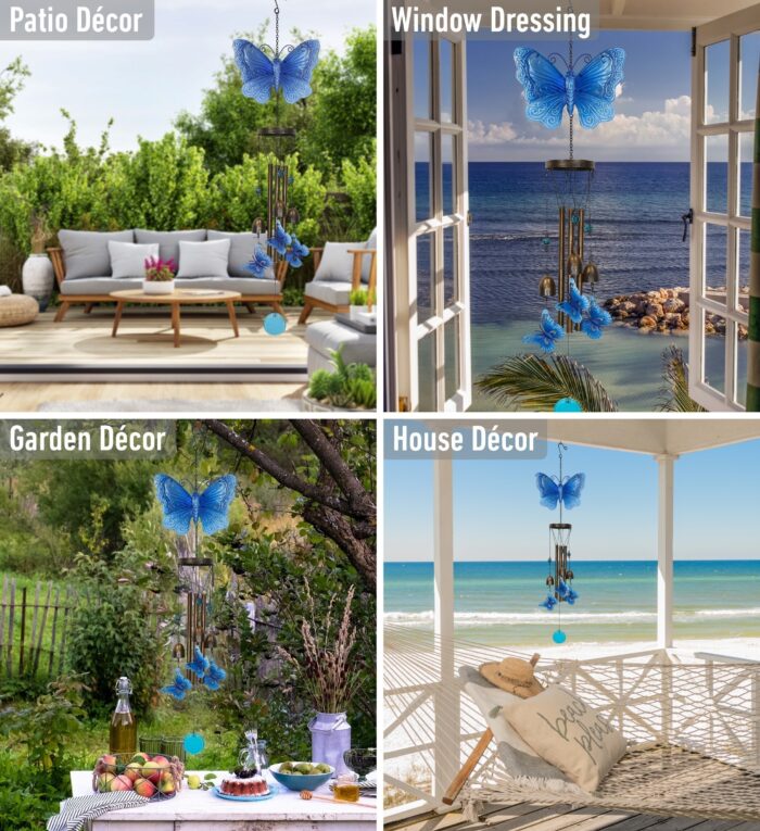 Blue Garden Butterfly - Wind Chime - Image 3