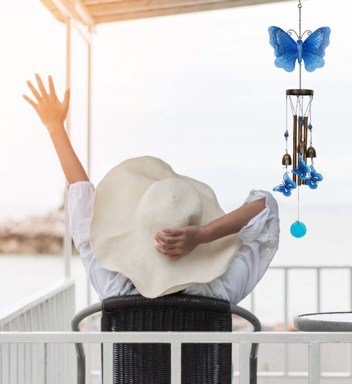 Blue Garden Butterfly - Wind Chime - Image 6