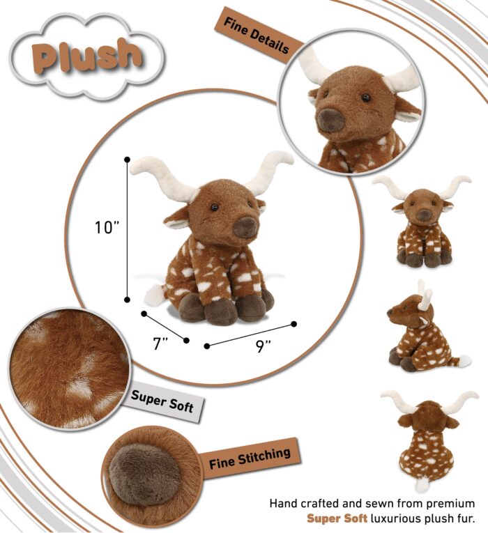 Floppy Longhorn 10" - Super Soft Plush - Image 3