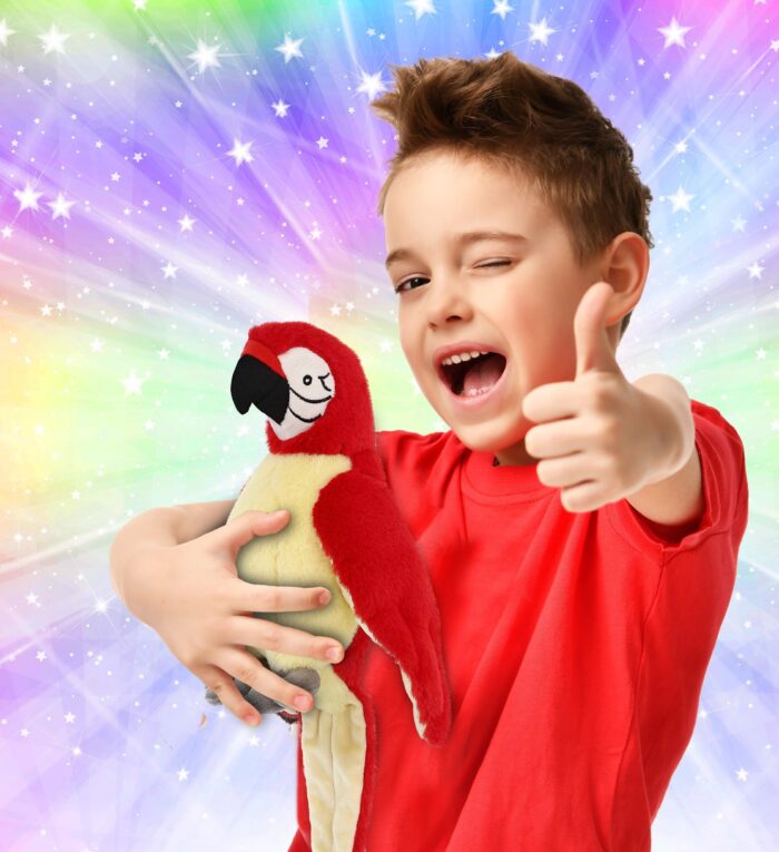 Red Parrot 9" - Super-Soft Plush - Image 2