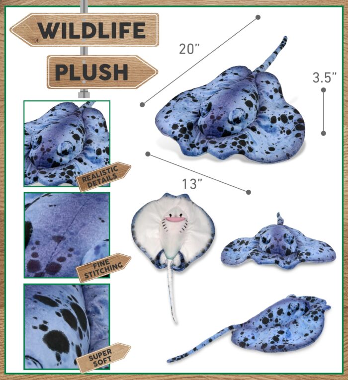 Blue Ray 20" - Wild Collection Plush - Image 3