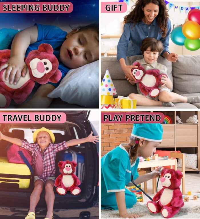 Pink Tie-Dye Bear 9" - Super-Soft Plush - Image 4