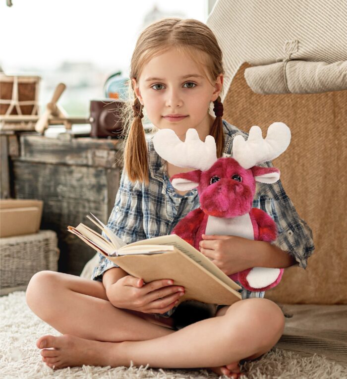 Pink Tie-Dye Moose 9" - Super-Soft Plush - Image 7