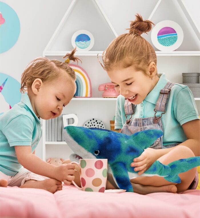 Blue Tie-Dye Shark 23" - Super-Soft Plush - Image 5