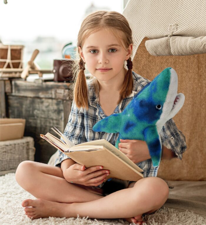 Blue Tie-Dye Shark 23" - Super-Soft Plush - Image 7