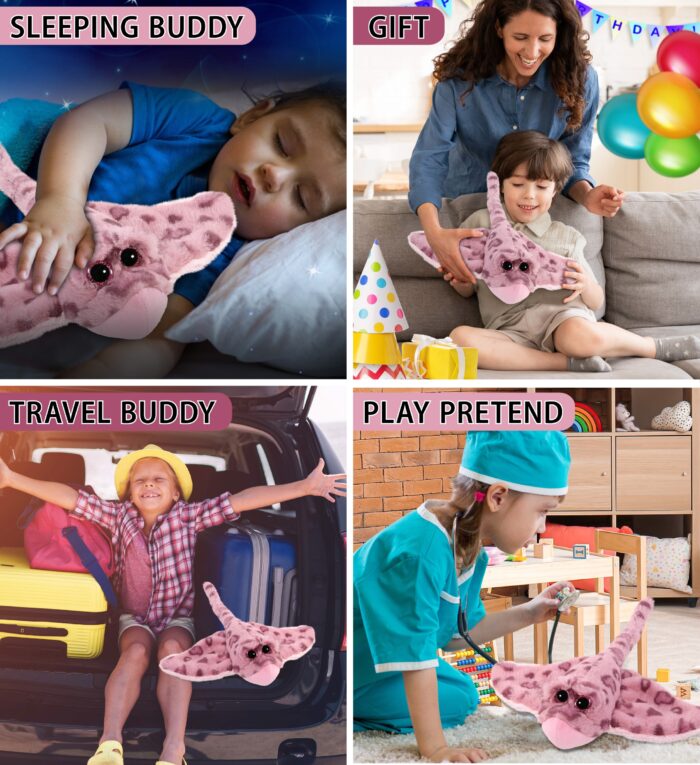 Pink Rose Stingray - Super-Soft Plush - Image 4