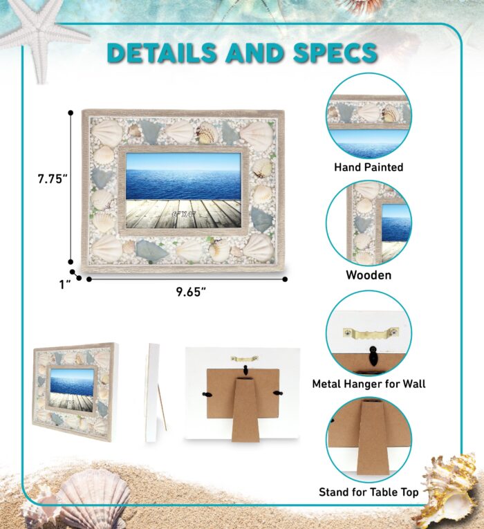 Oceanic Sea Shell Photo Frame - Nautical Decor - Image 2