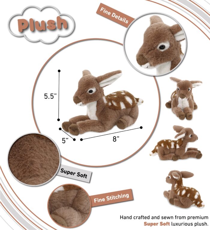 Fawn Deer 8" - Super-Soft Plush - Image 3