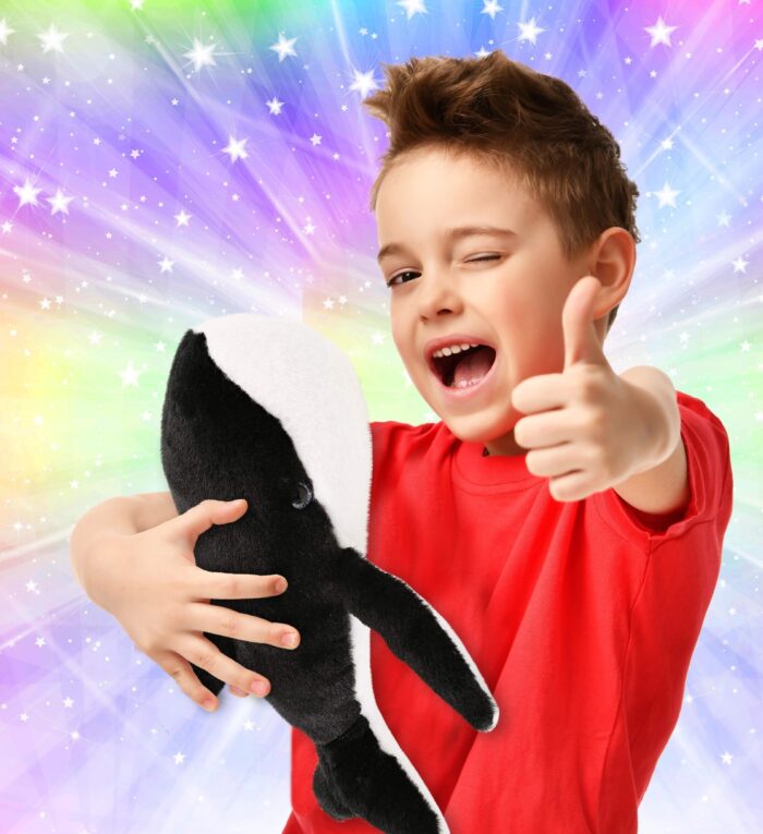 Black Whale 14" - Super-Soft Plush - Image 2